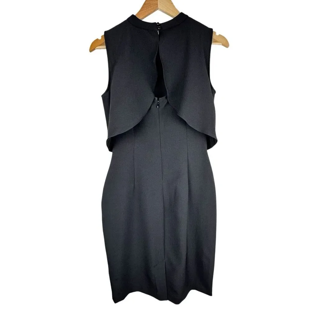 Jones New York‎ Sleeveless Sheath Dress Sz 6 Black Stretch Business Career